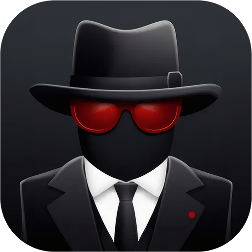 Spy Party Game logo – silhouette in fedora